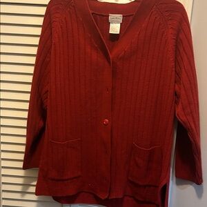 Bobbie Brooks Vibrant Red Women's Cardigan